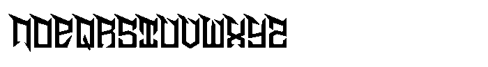 Dawnee Font LOWERCASE