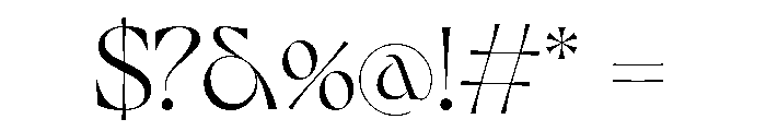 Dahlia Regular Font OTHER CHARS