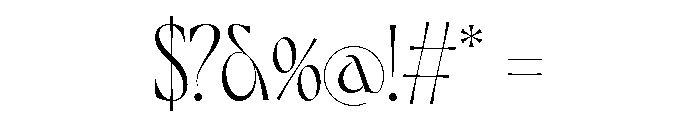 Dahlia RegularCondensed Font OTHER CHARS