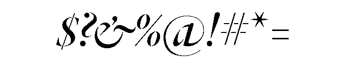 Dala Floda Italic Font OTHER CHARS