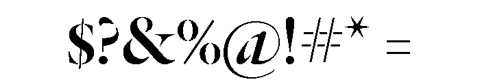 Dala Floda Roman No 2 Font OTHER CHARS