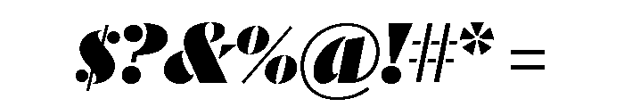 Dala Moa Fat Italic Font OTHER CHARS
