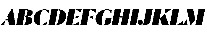 Dala Moa Fat Italic Font UPPERCASE