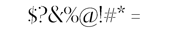 Dala Moa Light Font OTHER CHARS