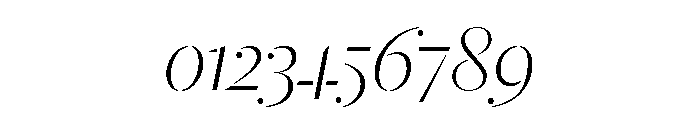 Dala Moa Thin Italic Font OTHER CHARS