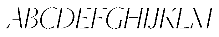 Dala Moa Thin Italic Font UPPERCASE