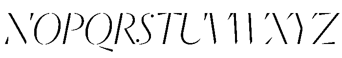 Dala Moa Thin Italic Font UPPERCASE