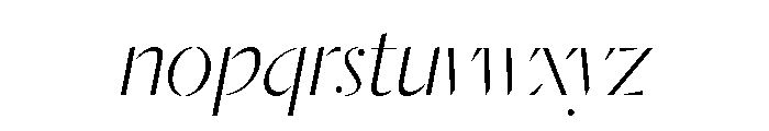 Dala Moa Thin Italic Font LOWERCASE