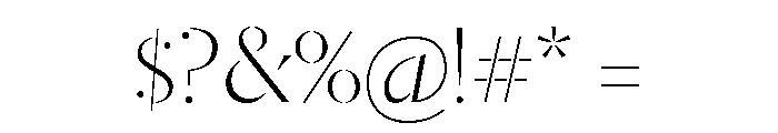Dala Moa Thin Font OTHER CHARS