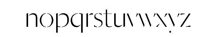 Dala Moa Thin Font LOWERCASE