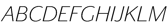 Darby Sans Extralight Italic Font UPPERCASE