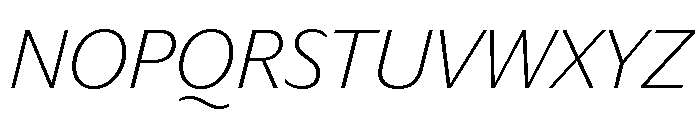 Darby Sans Extralight Italic Font UPPERCASE