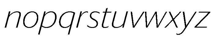 Darby Sans Extralight Italic Font LOWERCASE