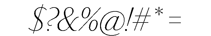 Darby Sans Poster Extralight Italic Font OTHER CHARS