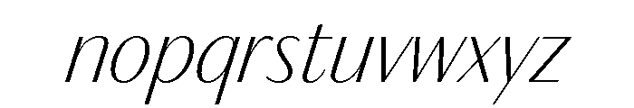 Darby Sans Poster Extralight Italic Font LOWERCASE