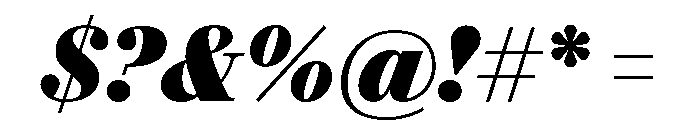 Darby Serif Display Black Italic Font OTHER CHARS