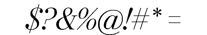 Darby Serif Display Light Italic Font OTHER CHARS