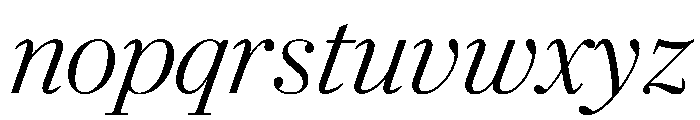 Darby Serif Display Light Italic Font LOWERCASE