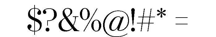 Darby Serif Display Light Font OTHER CHARS