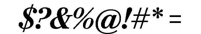 Darby Serif Text Medium Italic Font OTHER CHARS