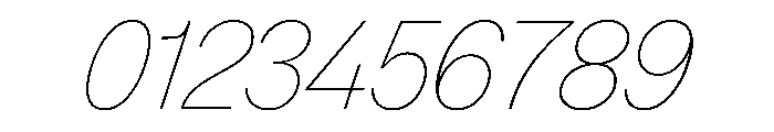 Dazzed TRIAL ThinItalic Instance Font OTHER CHARS