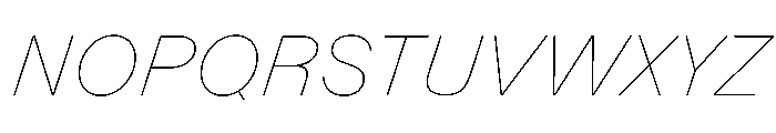 Dazzed TRIAL ThinItalic Instance Font UPPERCASE