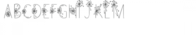 dandelion doodle font Font UPPERCASE