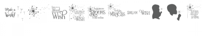 dandelion dreams dingbat font Font UPPERCASE