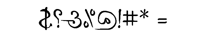 Da Vinci Backwards Font OTHER CHARS