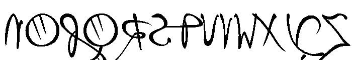 Da Vinci Backwards Font UPPERCASE
