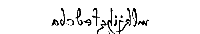Da Vinci Backwards FONT