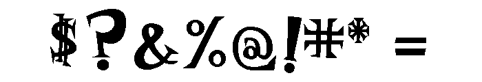 Daddy O Blackface Font OTHER CHARS