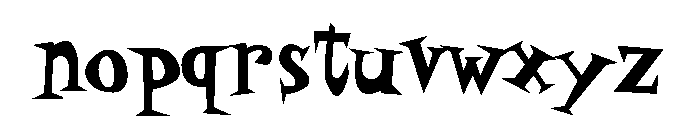 Daddy O Blackface Font LOWERCASE