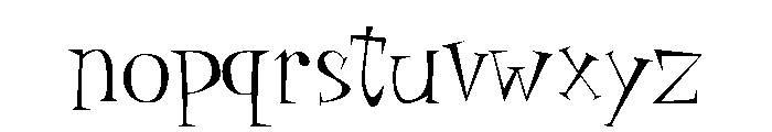 Daddy O Gaunt Font LOWERCASE