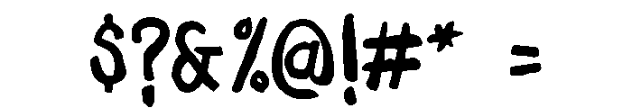 Daft Brush Regular Font OTHER CHARS