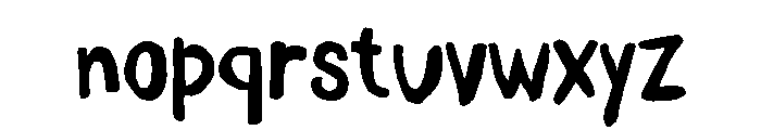 Daft Brush Text Font LOWERCASE