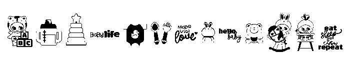 DB Baby Angels Essentials Font LOWERCASE