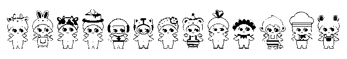 DB Baby Angels Font UPPERCASE