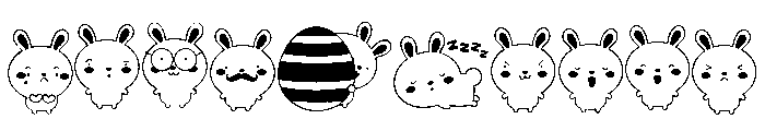 DB Baby Beakers Bunnies Font OTHER CHARS