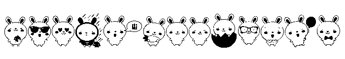 DB Baby Beakers Bunnies Font UPPERCASE