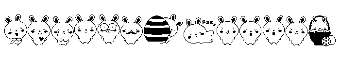 DB Baby Beakers Bunnies Font LOWERCASE