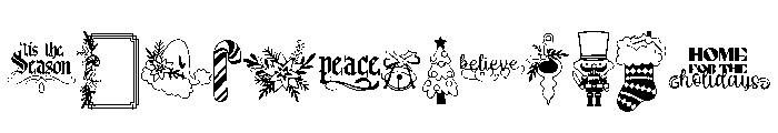 DB Bah-humbug Christmas Font LOWERCASE