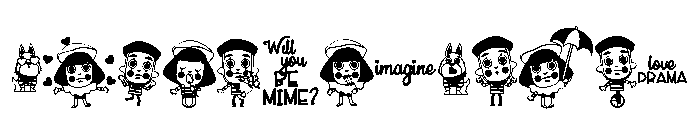 DB Be Mime Font LOWERCASE