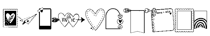 DB Boho Love Journaling Font OTHER CHARS