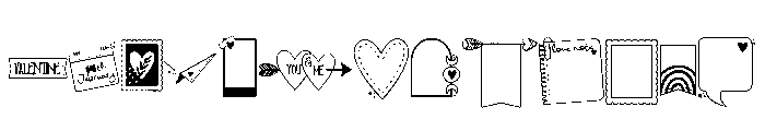 DB Boho Love Journaling Font UPPERCASE