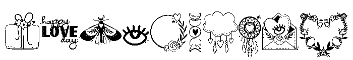 DB Boho Love Font OTHER CHARS