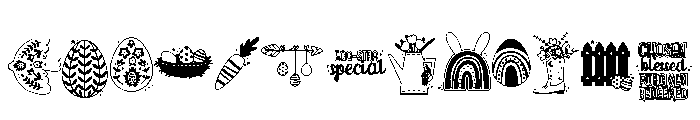 DB Boho Soul Easter Font UPPERCASE