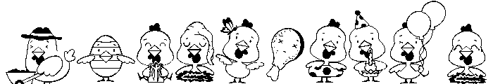 DB Chicken Nuggets Font OTHER CHARS