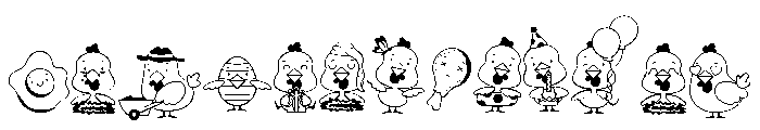 DB Chicken Nuggets Font UPPERCASE