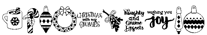 DB Christmas Gnomes Accents Font OTHER CHARS